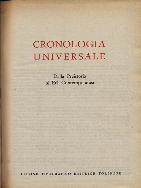Grande dizionario encilopedico. Cronologia universale