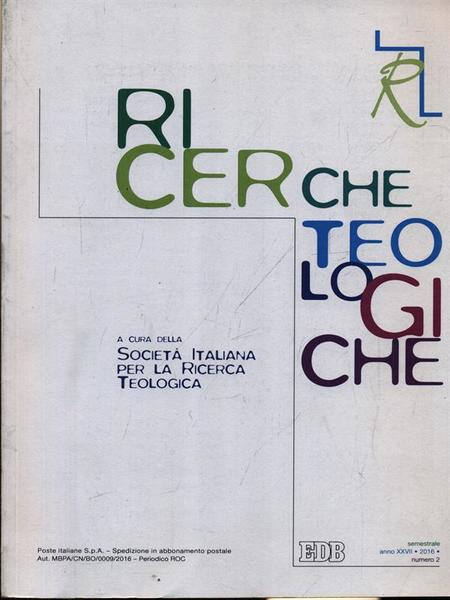 Ricerche teologiche n. 2/2016