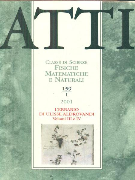 Atti - classe di scienze fisiche matematiche e naturali 159/I …