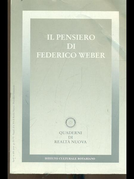 Il pensiero di Federico Weber
