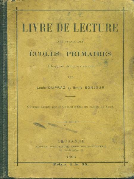 Livre de lecture a l'usage des ecoles primaires