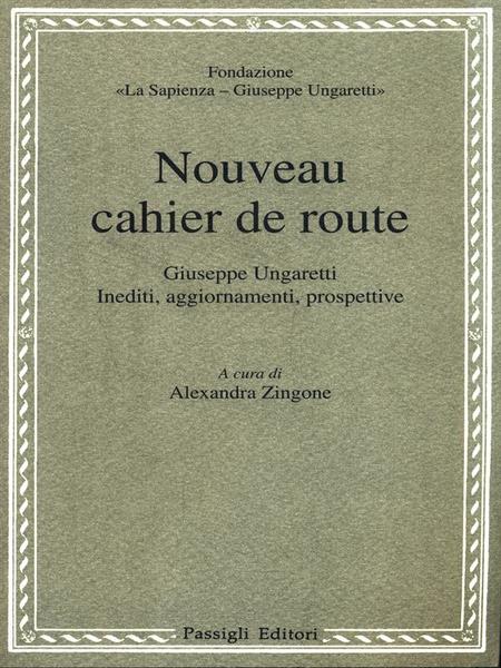 Nouveau cahier de route