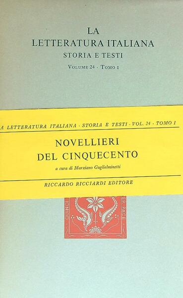 Novellieri del Cinquecento. Tomo I