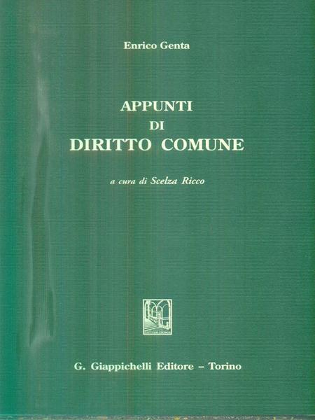 Appunti di diritto comune