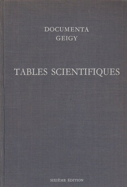 Tables scientifiques