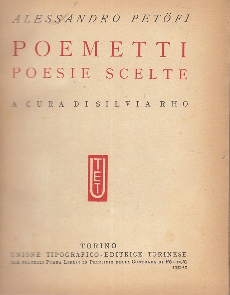 Poemetti, poesie scelte