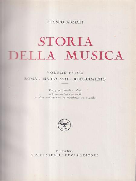Storia della musica. Volume 1: Roma - Medio Evo - …