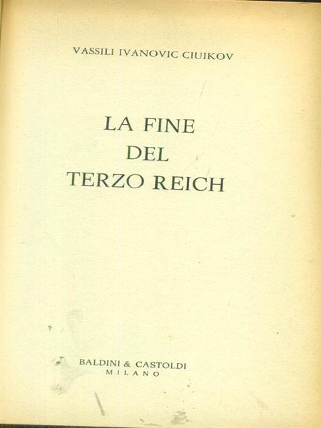 La fine del Terzo Reich