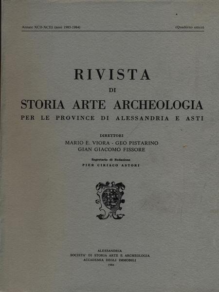 Rivista di storia arte archeologia per le province di Alessandria …