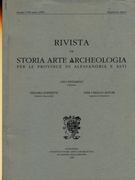 Rivista di storia arte archeologia per le province di Alessandria …