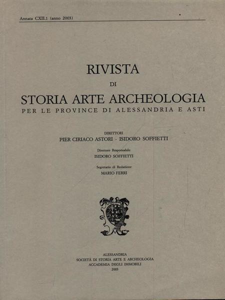 Rivista di storia arte archeologia per le province di Alessandria …
