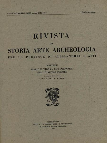 Rivista di storia arte archeologia per le province di Alessandria …