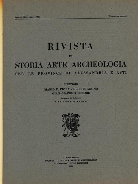 Rivista di storia arte archeologia per le province di Alessandria …