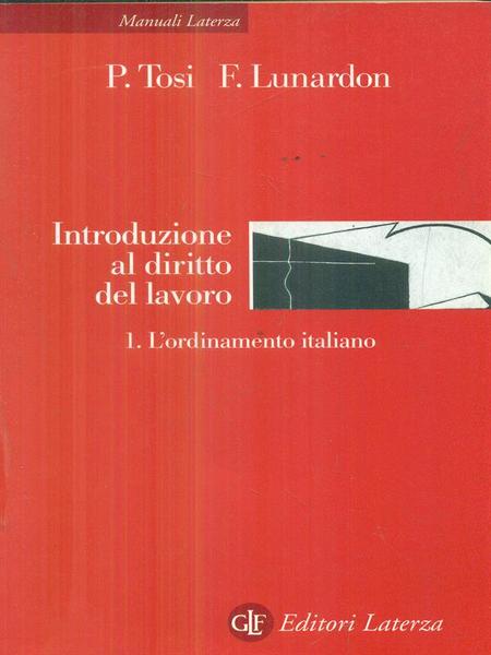 Introduzione al diritto del lavoro vol.1