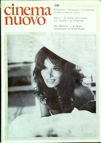 Cinema nuovo - Anno XXIII - N. 230/Luglio Agosto 1974