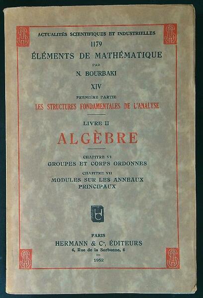 Algebre chap. VI-VII