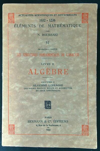 Algebre chap. II