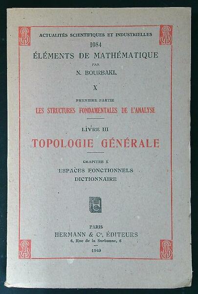 Topologie generale chap. X
