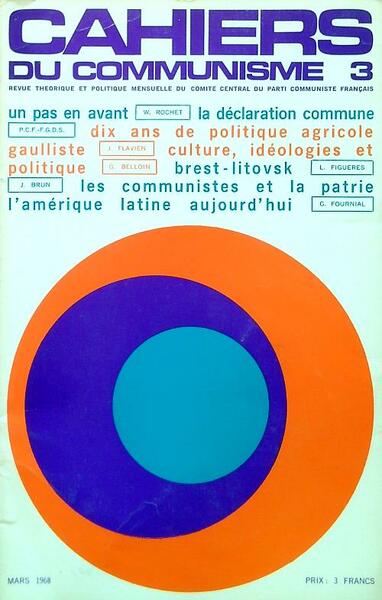 Cahiers du communisme N. 3/Mars 1968