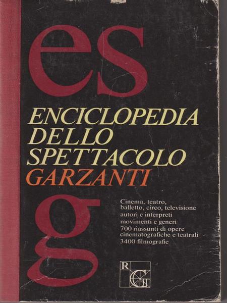 Enciclopedia dello spettacolo Garzanti