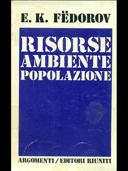 Risorse ambiente popolazione