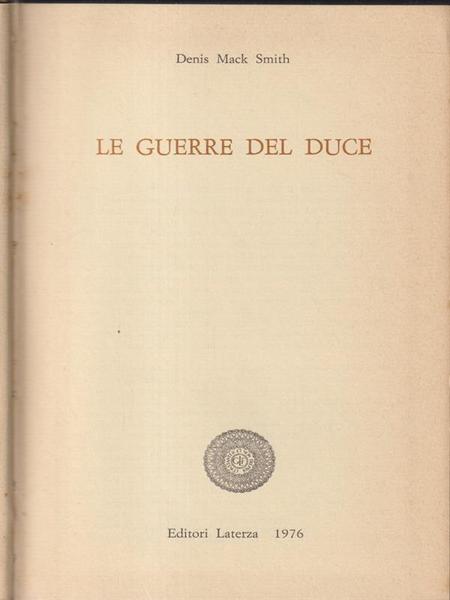 Le guerre del Duce