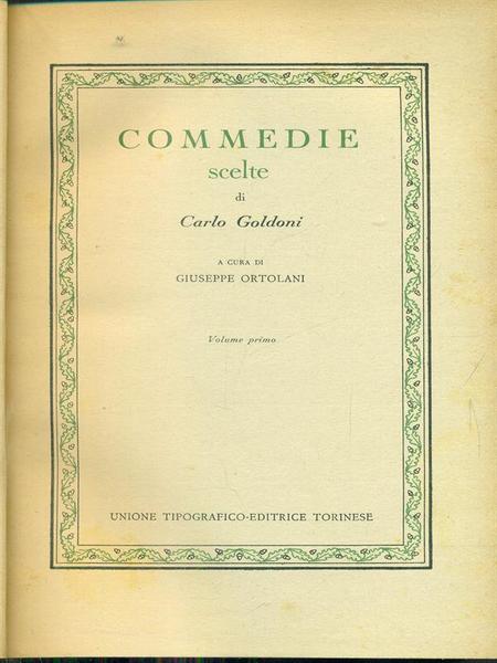 Commedie scelte volume primo