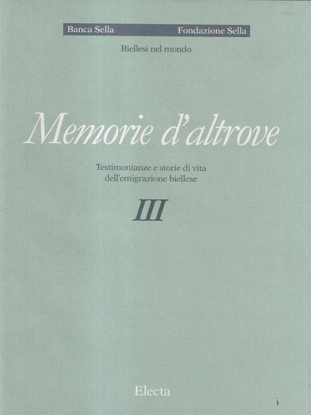 Memorie d'altrove III