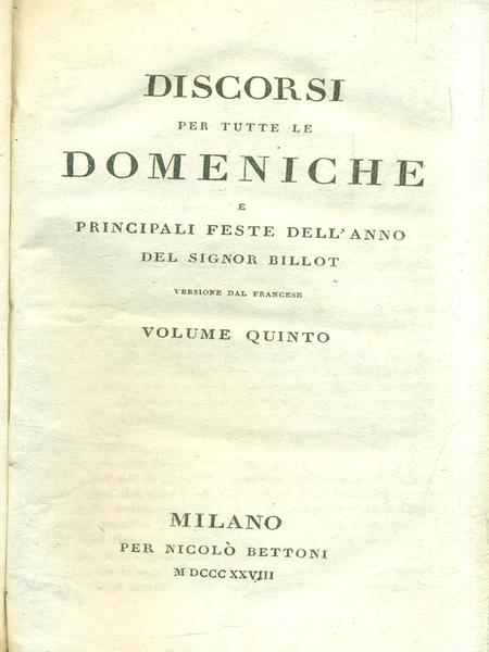 Discorsi per tutte le domeniche. Volume 5