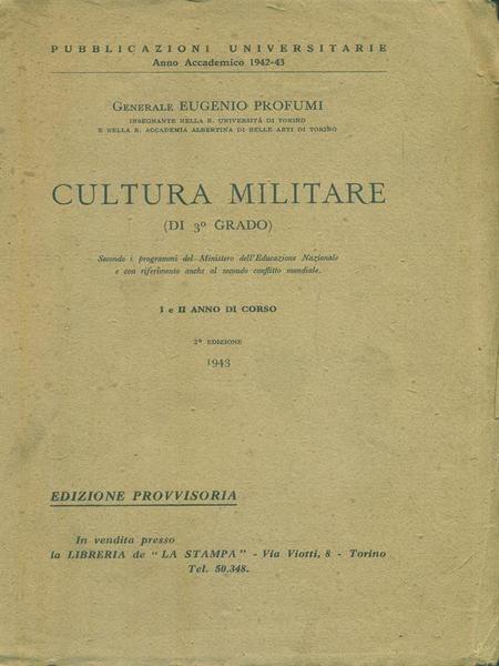 Cultura militare (di 3o grado)