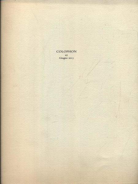 Colophon 43/giugno 2015