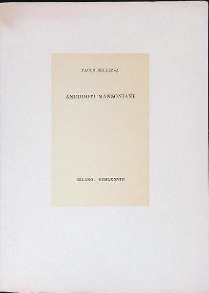 Aneddoti Manzoniani