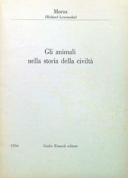 Gli animali nella storia della civilta'