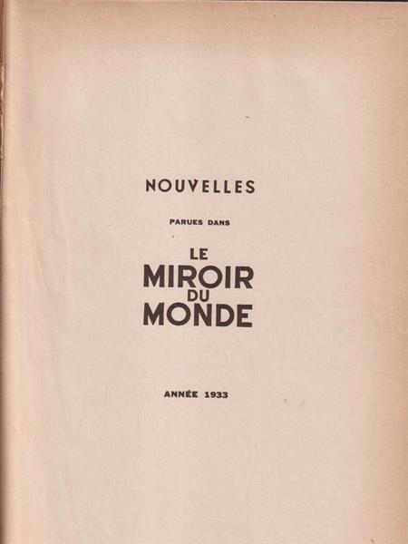 Nouvelles parues dans Le miroir du monde