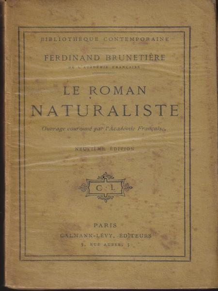 Le roman naturaliste