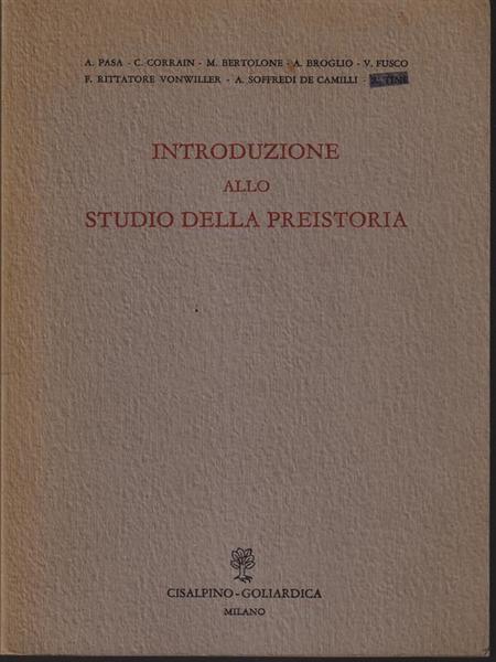 Introduzione allo studio della preistoria