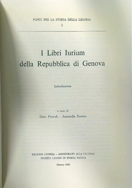 I libri Iurium della repubblica di genova. Introduzione