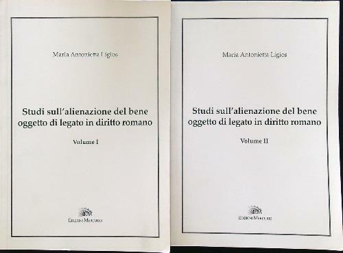 Studi sull'alienazione del bene oggetto di legato in diritto romano …