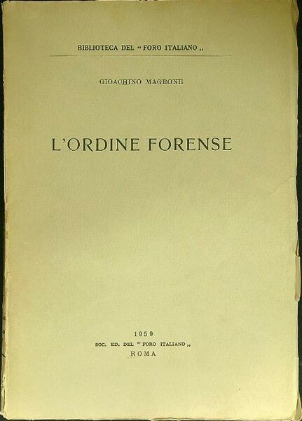 L'ordine forense