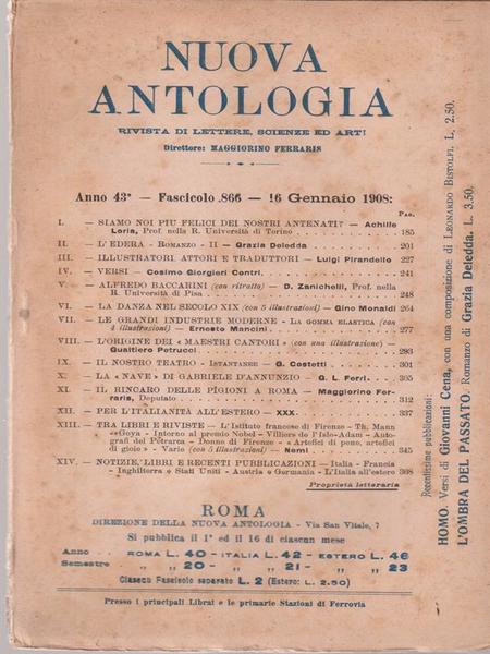 Nuova antologia rivista di lettere scienze ed arti 16 gennaio …