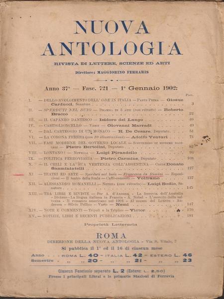 Nuova antologia anno 37 fasc 721 - gennaio 1902