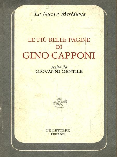 Le piu' belle pagine di Gino Capponi