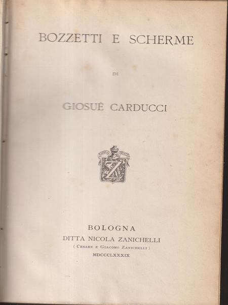 Bozzetti e scherme