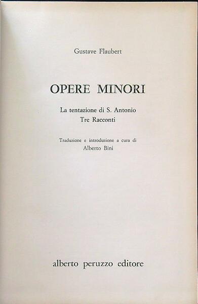 Opere minori