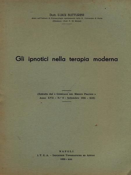 Gli ipnotici nella terapia moderna - Estratto