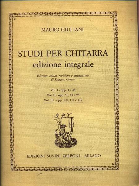 Studi per chitarra Vol. III - opp. 100, 111 e …