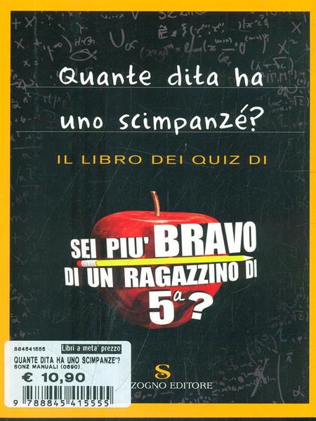 Quante dita ha uno scimpanze'?