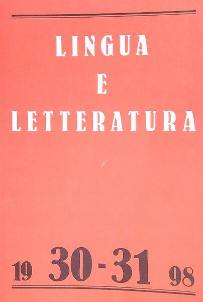 Lingua e letteratura 30-31/1998