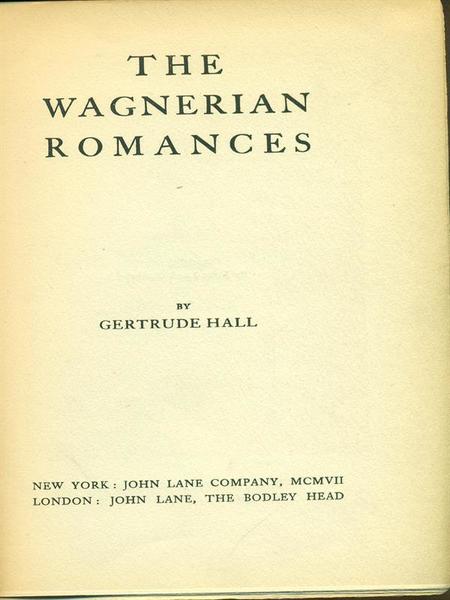 The wagnerian romances