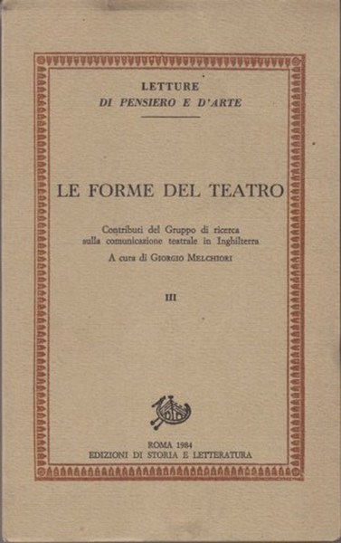 Le Forme del Teatro Vol.III
